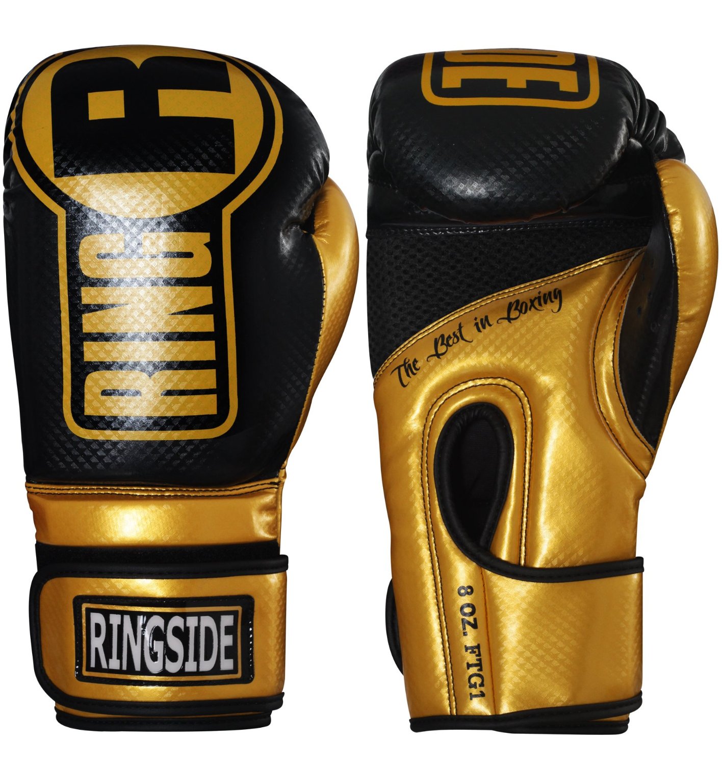 Ringside Boxing Gloves - black and gold