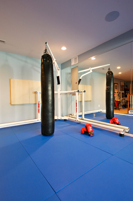 An upmarket home boxing gym